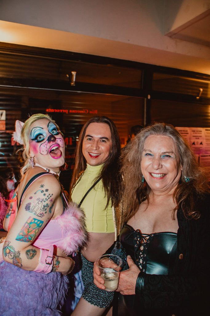 Audience members posing in costume for our Queer Horror Nights screening of FEMALE TROUBLE at Rio Cinema.