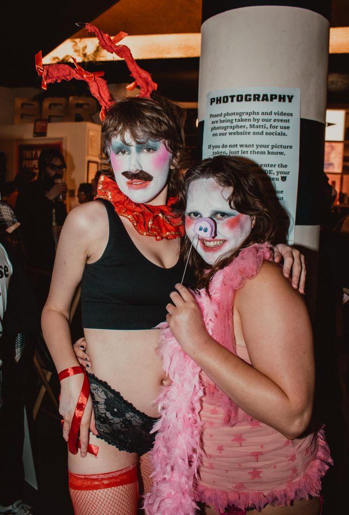 Audience members posing in costume for our Queer Horror Nights screening of FEMALE TROUBLE at Rio Cinema.