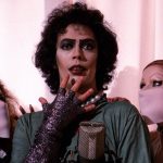 This is a film still from THE ROCKY HORROR PICTURE SHOW dir Jim Sharman (1975), showing at Genesis Cinema (Weds 01 January 2025).