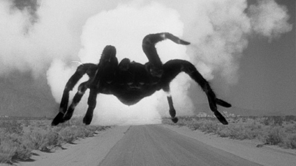 This is a film still from TARANTULA dir Jack Arnold (1955), part of CELLULOID JAM at Genesis Cinema (Weds 19 February 2025).