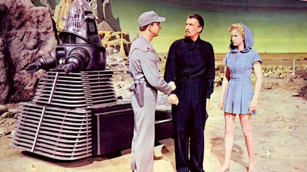 This is a film still from FORBIDDEN PLANET dir Fred M Wilcox (1956) showing at Beer Merchants Tap as part of CELLULOID JAM (Sun 02 March 2025).