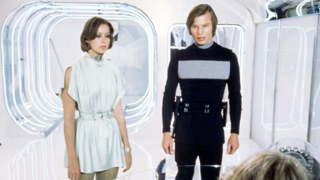 This is a film still from LOGAN’S RUN dir Michael Anderson (1976), showing at Beer Merchants Tap as part of WE ARE TRASH! (17 AUG 2025).