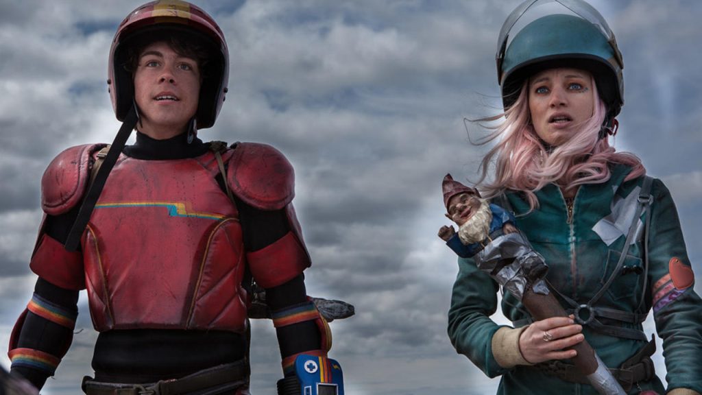 This is a film still from TURBO KID - 10TH ANNIVERSARY dirs François Simard, Anouk Whissell & Yoann-Karl Whissell (2015), part of WE ARE TRASH! at Genesis Cinema (20 AUG 2025).