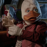 This is a film still from: HOWARD THE DUCK dir Willard Huyck (1986), part of SYNTHETIC FLESH! at Genesis Cinema (17 December 2025).