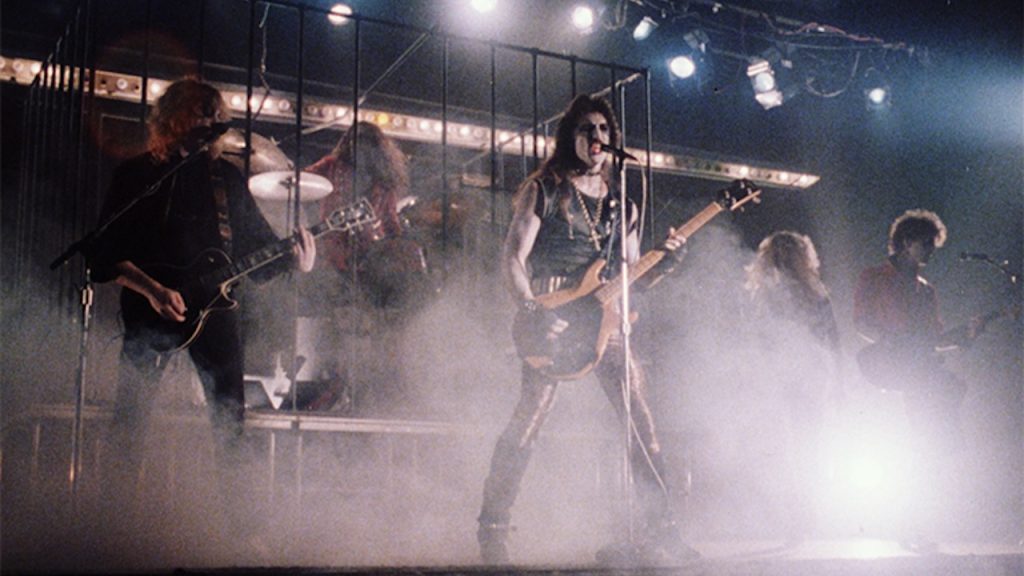 This is a film still from HARD ROCK ZOMBIES dir Krishna Shah (1984), part of SATANIC PANIC! at Beer Merchants Tap (08 Feb 2026).