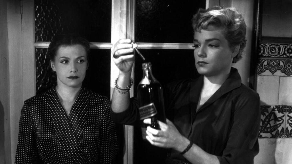 This is a film still from LES DIABOLIQUES dir Henri-Georges Clouzot (1955), part of SCREAM FOR YOUR LIVES! at Finsbury Park Picturehouse (17 May 2026).
